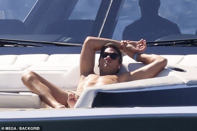 Brady, pictured on his yacht in Miami last week, and Shayk are said to have ended things after their romance 'fell out of control'