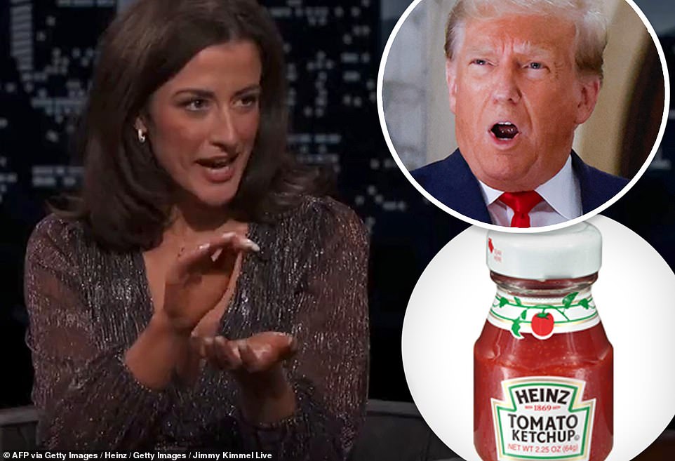 Former President Donald Trump is so afraid of being poisoned that he prefers to serve individual Heinz ketchup bottles alongside his meals, ex-aide Cassidy Hutchinson has revealed.  Hutchinson appeared on Jimmy Kimmel Live on Wednesday and was asked by the comedian how often Trump threw ketchup at the wall.