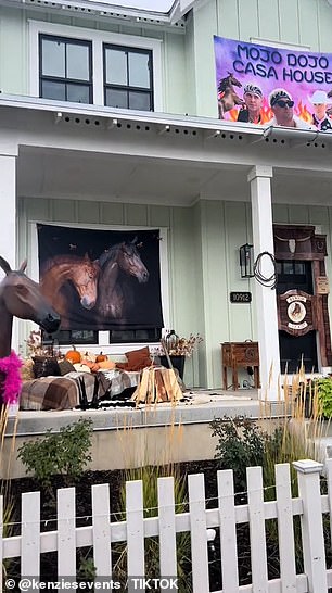 The Mojo Dojo Ken house, owned by the Paladini family, featured horse statues and tapestries