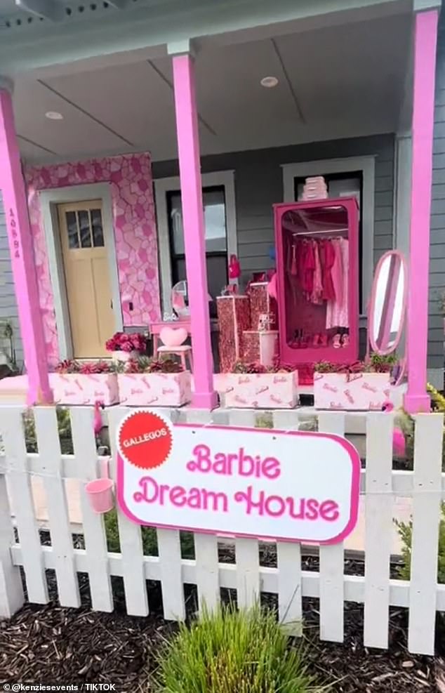 A Utah neighborhood turned into Barbieland just in time for Halloween.  Themes included Barbie Dream House (pictured), Weird Barbie, Disco Barbie and Barbie Barn