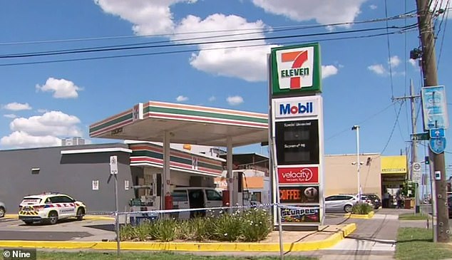 The 7-Eleven gas station in Caulfield (pictured) where the tragic incident took place