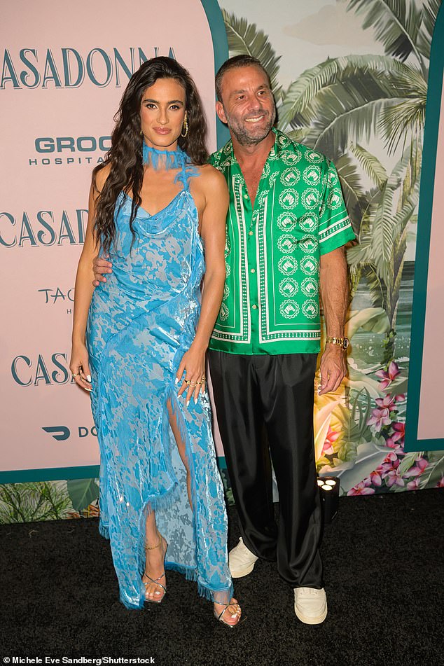 The couple: David and Isabella turned heads with their bold ensembles