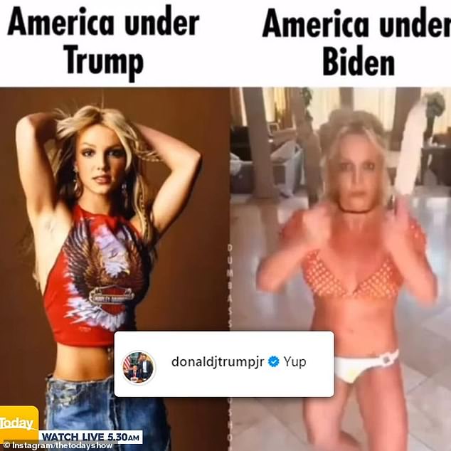 The Today Show has drawn the ire of fans for sharing an Instagram post that appears to mock singer Britney Spears.  Pictured