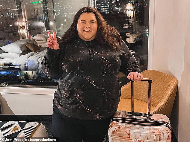 American plus-size travel influencer Jae'lynn Chaney (pictured) started a petition in April asking airlines to give an extra free seat to those who can't fit into just one.