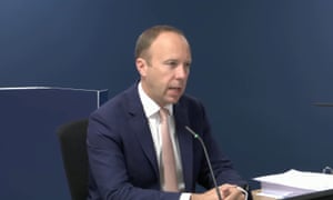 Matt Hancock gives evidence.