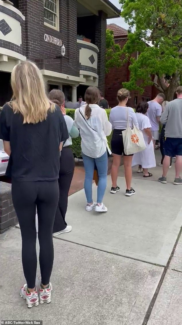 Labour's record high immigration levels are worsening Australia's housing crisis - with a peak group of homeless people now demanding even more new homes than planned (pictured is a row of rental properties in Sydney)