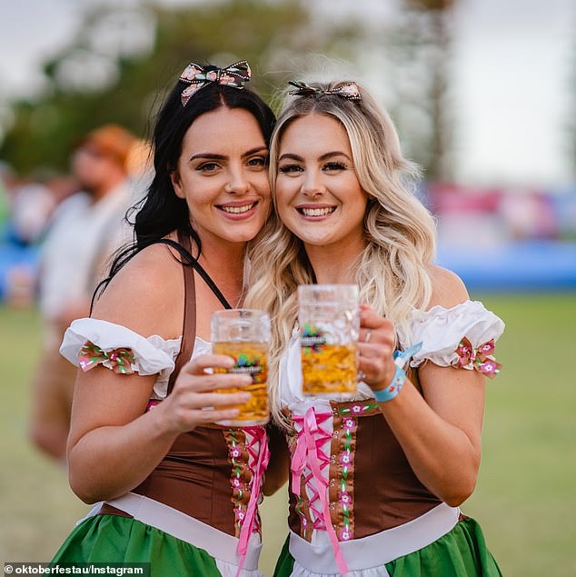 50,000 festival-goers (pictured) are expected to converge on The Domain in Sydney's CBD for the annual Oktoberfest beer festival