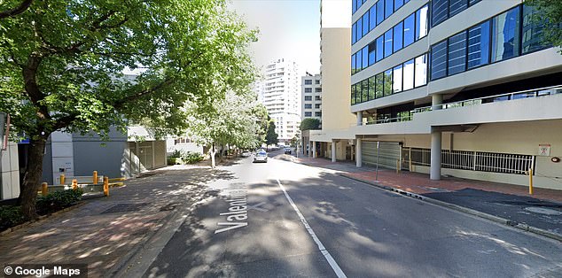 Emergency services were called to a pub on Valentine Street in Parramatta in Sydney's west at around 9.40pm on Wednesday following reports of a stabbing (Valentine Street is pictured)