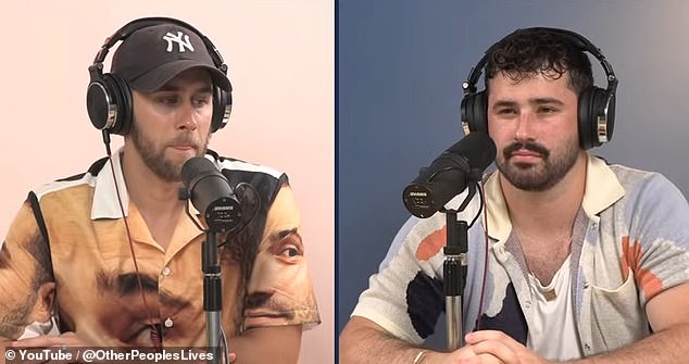 A woman opened up on the Other People's Lives podcast, hosted by Greg Dybec (L) and Joe Santagato (R), about what it's like to bartend at an underground sex club in New York City