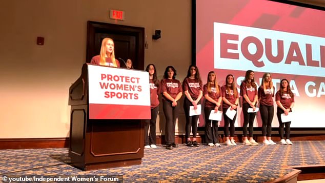 The Roanoke College Women's Swim Team held a press conference to speak out about being forced to swim with a transgender woman