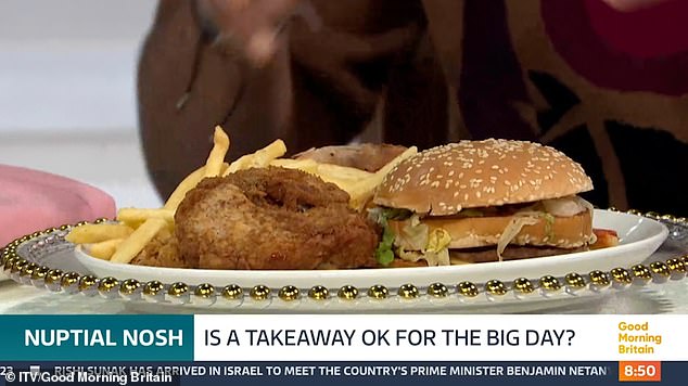 Good Morning Britain asked viewers on Twitter if they thought a takeaway was acceptable for wedding announcements, but 57% said it was unacceptable