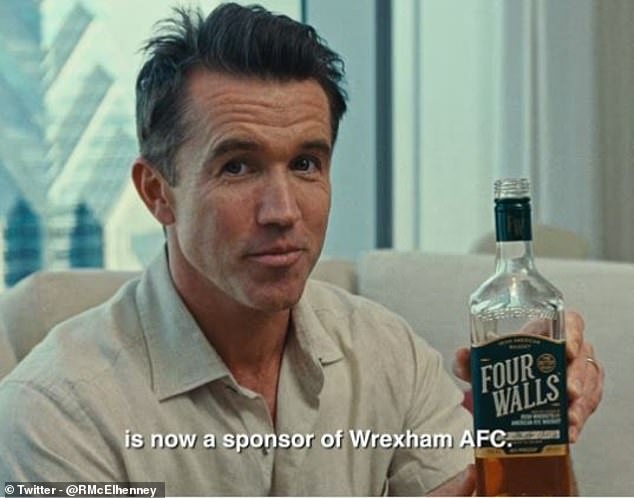 Rob McElhenney has unveiled Four Walls whiskey as the club's latest US sponsor