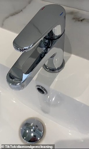 As she summarized and showed off the completed bathroom she said everything looked shiny, this was the first clean and my clients were very happy with the results.'