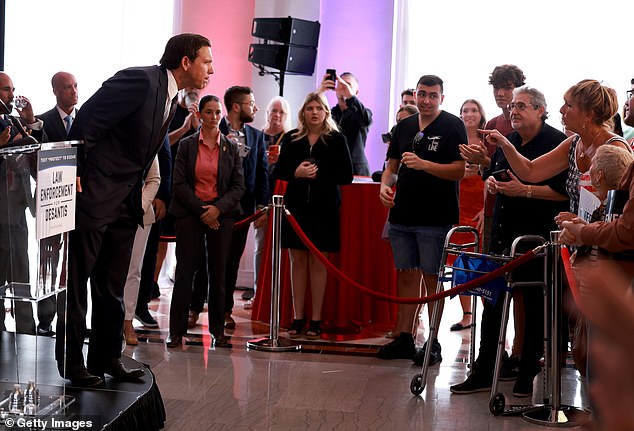 Bootmaker Zephan Parker reviewed photos of DeSantis' boots from this campaign event in Tampa and said it appeared the 2024 hopeful was wearing lifts