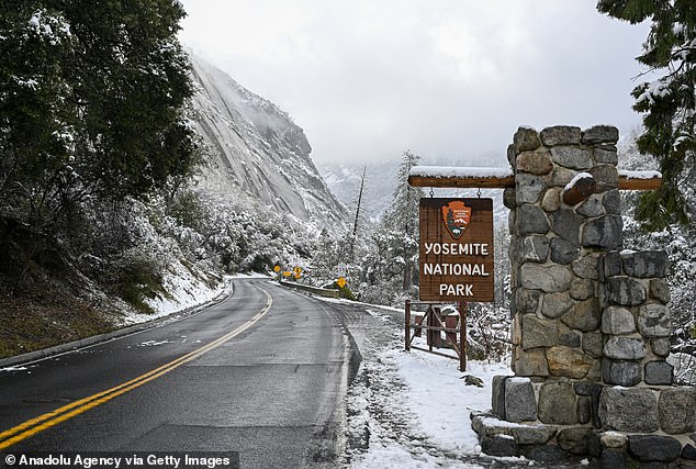 According to court documents, Cuellar denied he was in the Wawona community in Yosemite National Park (pictured) and told authorities he had not been there 