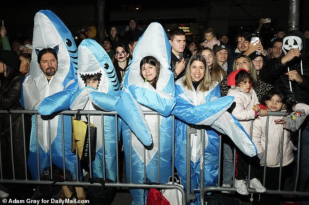 The spooky parade also featured some light-hearted costumes and cute parodies