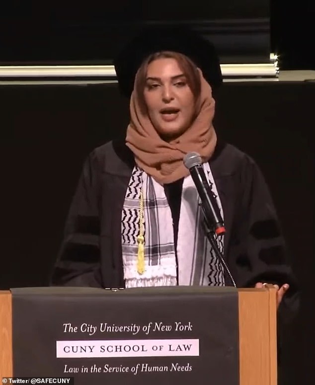 The first speaker in 2022 was Nerdeen Kiswani, a pro-Palestinian activist who used her remarks to comment on the conflict with similar vehemence.  “I have faced a campaign of Zionist intimidation by well-funded organizations linked to the Israeli government and army,” she said.  She then called a school-organized trip to Israel 