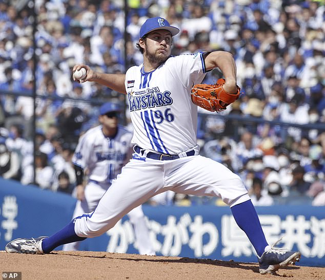 Bauer (seen pitching for the Yokohama BayStars) has faced other claims of sexual misconduct