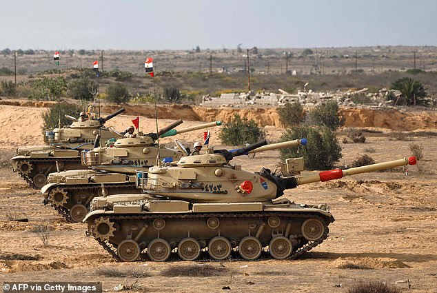 Egyptian tanks were deployed on Tuesday near the northern Rafah border crossing with Gaza