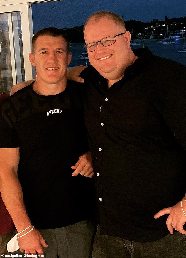 Gallen (left) and Levy (right) work on 2GB's Continuous Call team during the NRL season and the Cronulla Sharks premiership-winning captain contributes to Nine's Wide World of Sports