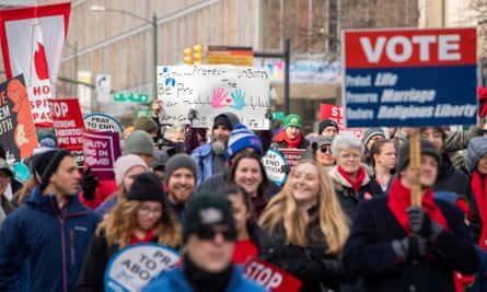 demonstrators during an anti-abortion march