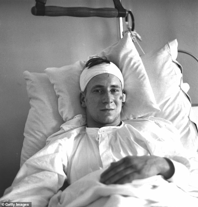 Charlton (in a Munich hospital) survived the 1958 Munich air disaster when he was just 20 years old, which tragically killed eight of United's Busby Babes and a total of 23 people.