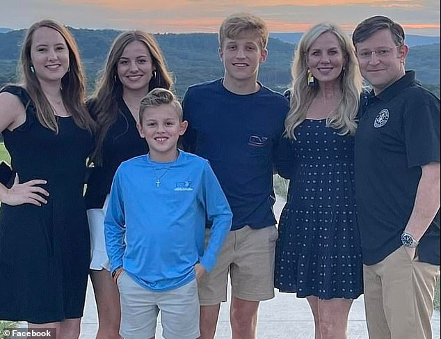 Johnson and his family.  Johnson, 51, has come under scrutiny in the week since he took control of the House of Representatives for comments including calling same-sex relationships 