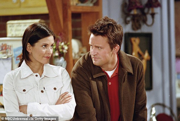 Working relationship: Courteney starred opposite Perry for all ten seasons as Monica Geller and Chandler Bing, who eventually married on the series