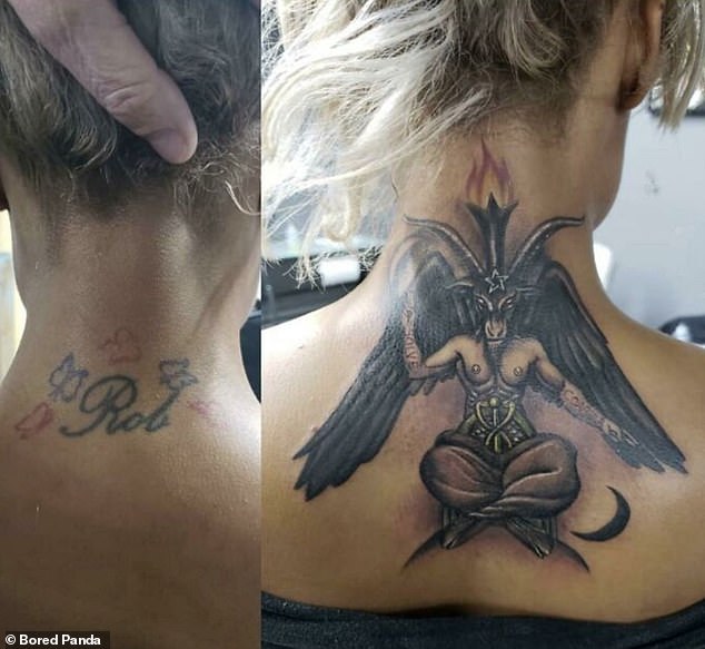 Another woman had to go to great lengths to hide the name of her ex-boyfriend, who had a demonic character