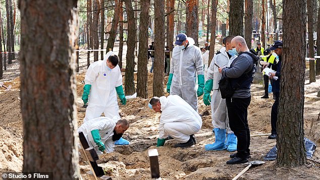 The bodies were exhumed last fall after Ukraine retook territory