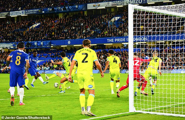 Badiashile tucked the ball away inside the penalty area after a weak pass from the Rovers keeper