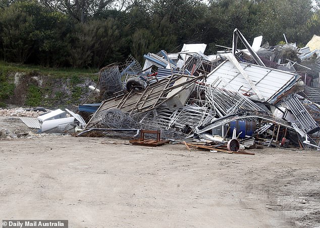 In the photo: the local tip where the police found and seized a drying oven