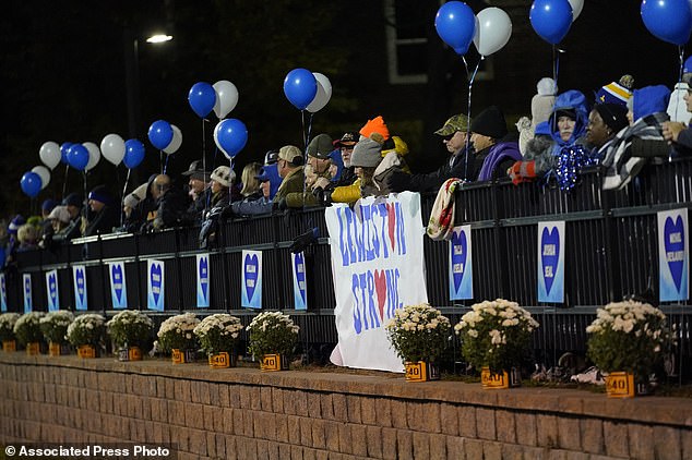 The names of the Lewiston victims will hang on fans' fences during the game