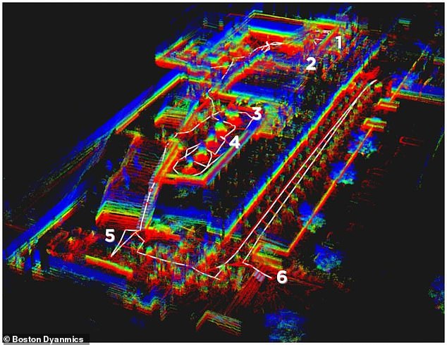 Boston Dynamics provides the AI ​​with this office map, including some labeled locations and some brief descriptions