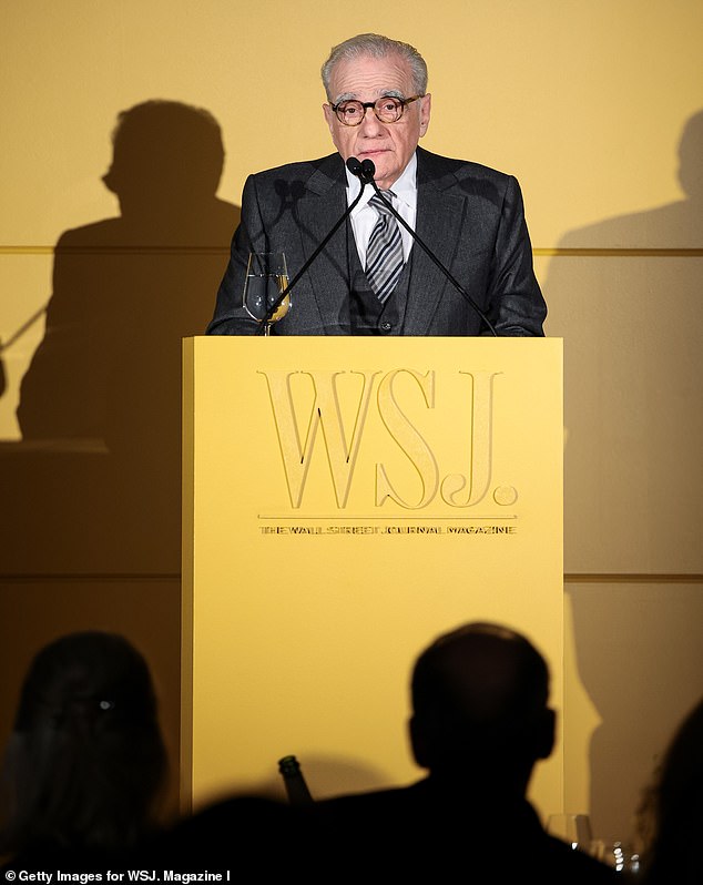 Words of wisdom: Scorsese noted the importance of technological change in his speech, but urged young filmmakers not to let technology dictate their creative path