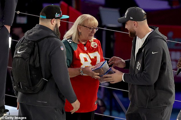 Donna rose to prominence last year when her sons faced off in the Super Bowl
