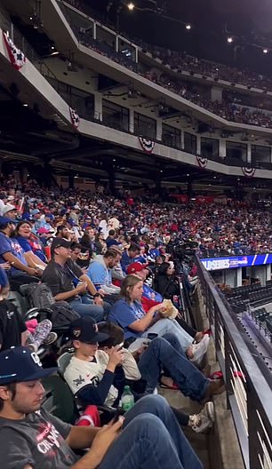 The upper levels of the stadium were eventually filled with fans