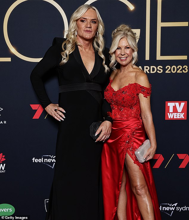 It comes after the Eagles parted ways with senior coach Michael Prior last week following a disappointing 2-6 start to the season (Laidley, is pictured with partner Donna Leckie)