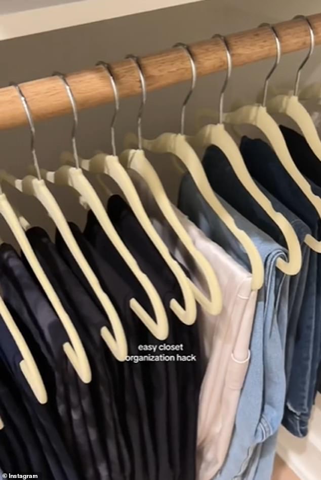 In Annika's TikTok video, she shared a simple switch that can make your closet look more organized