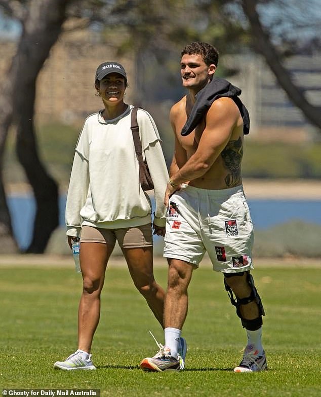 It comes just one day after Mary and a shirtless Nathan were spotted sharing some tender moments in Perth