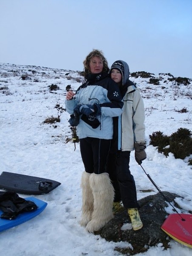 Photos show the couple enjoying a winter break, skiing in the nearby mountains and in the snap, she is seen with her daughter Harriet