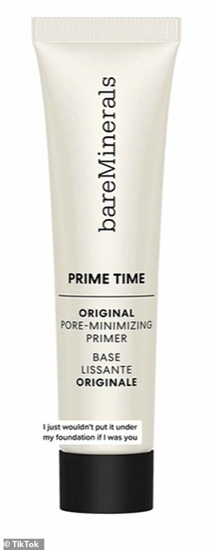 Selena also added a photo of the bareMinerals 'Prime Time' primer