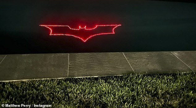 Days ago: On October 18, Matthew shared another nighttime shot taken outdoors, with the Batman emblem illuminated in red lights on his pool