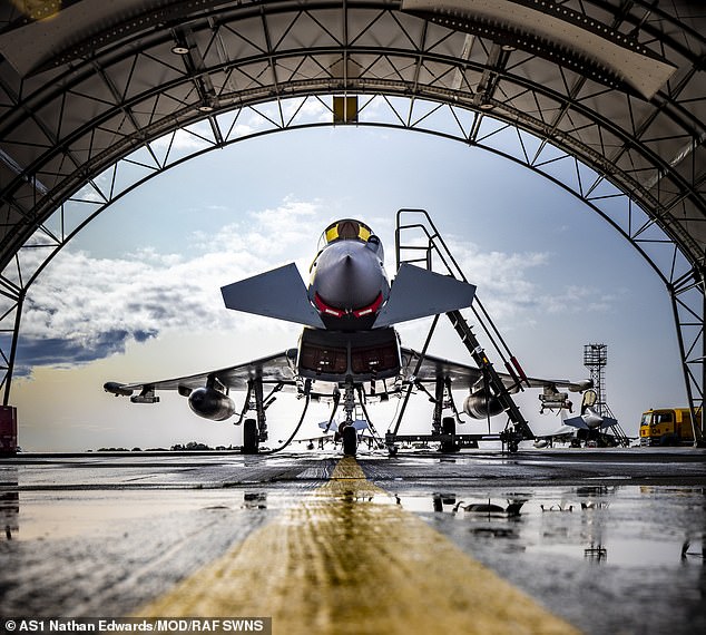 Lancashire-based BAE's Typhoon program (pictured) employs more than 6,000 aircraft specialists and supports an estimated 28,000 jobs across the supply chain