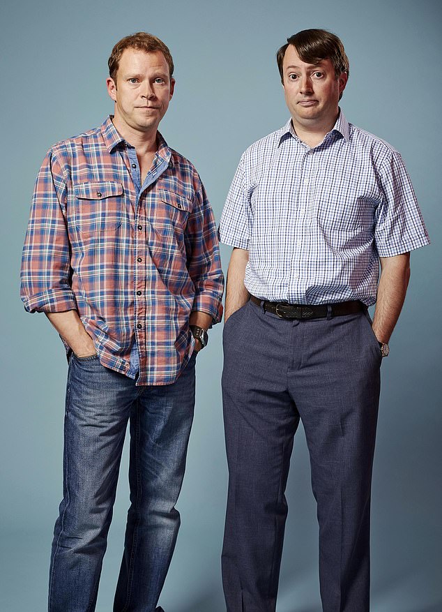 Comedy: David (R) played the socially awkward Mark in the cult classic sitcom Peep Show (pictured with co-star and comedy partner Robert Webb)