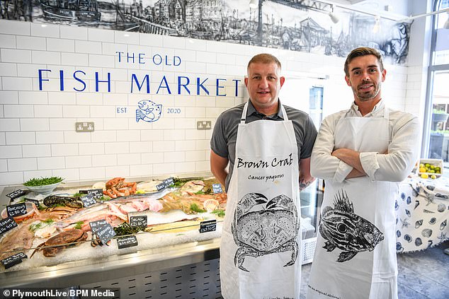 Mr Holland (right) hit the big time with The Catch after settling in Plymouth following a jet-setting career as a personal chef to the stars