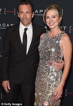 Amy Robach with her former husband and actor Andrew Shue