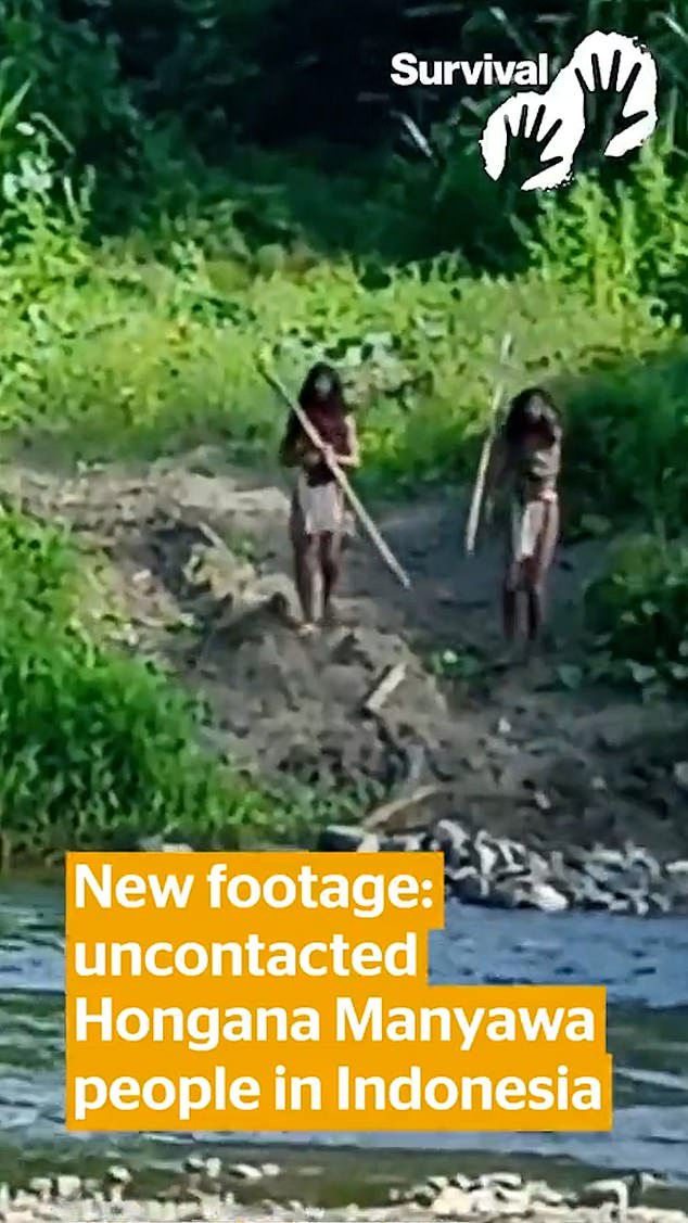 1698927880 812 Moment indigenous tribe threatens workers on their territory in Indonesian