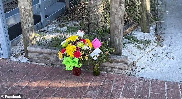 Tributes to Brianna have been left outside the bar where she was killed on Sunday morning