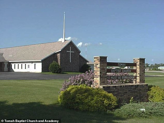 Pictured: Tomah Baptist Church and Academy and the site of the horrific attacks